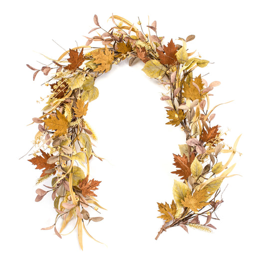 Fall Leaf and mini pumpkin garland
