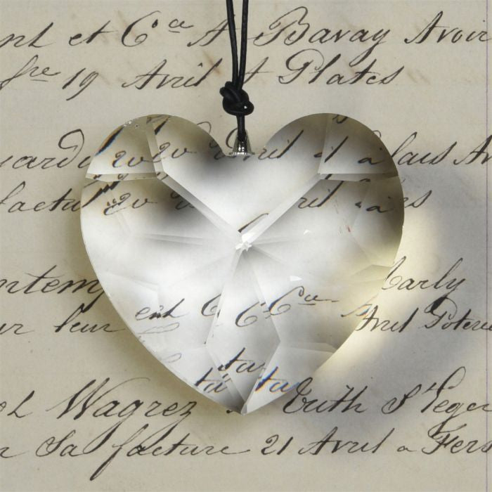Heart crystal prism charm