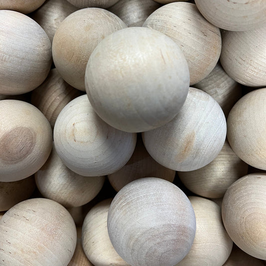 Hardwood 2” ball in two styles