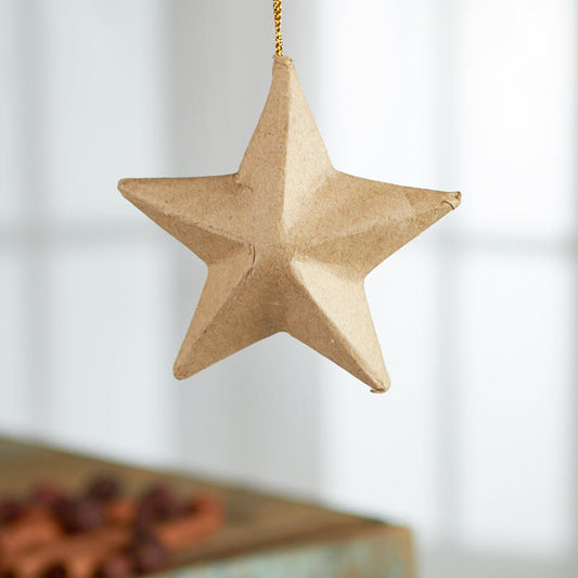Paper mache’ star ornament