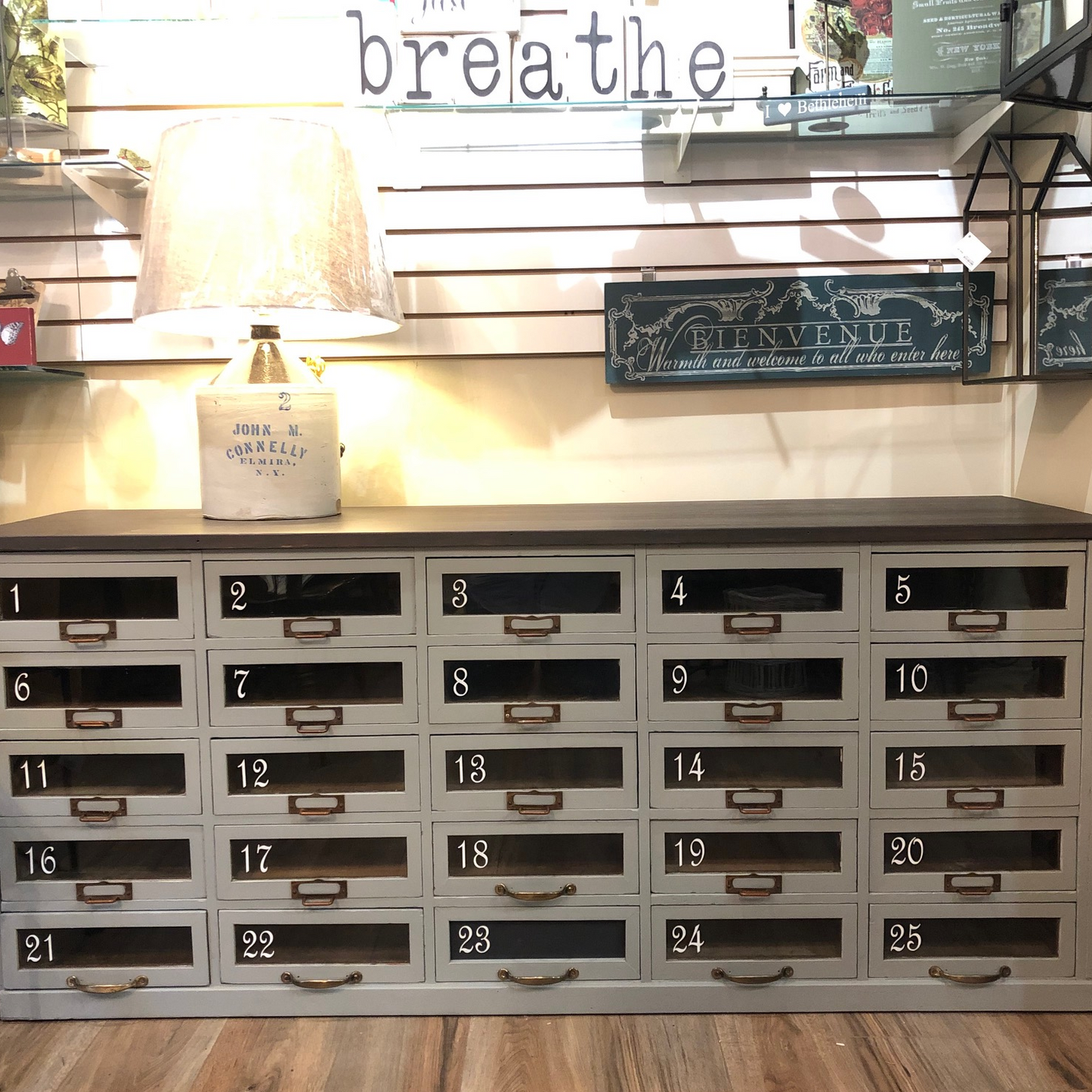 hand made 25 drawer unit