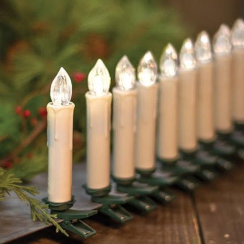 Clip on ivory candles