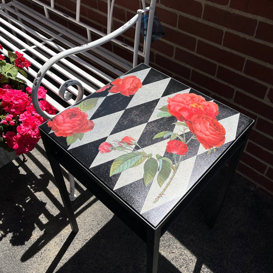 Harlequin Rose side tables