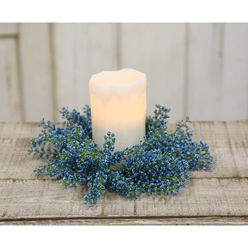 Astilbe candle ring -  blue