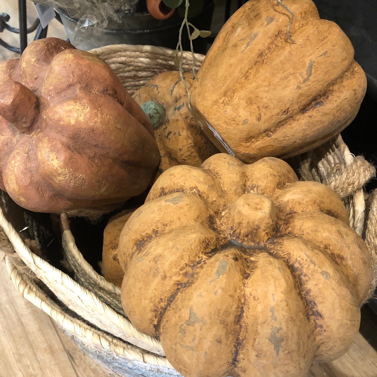 Rustic painted pumpkin