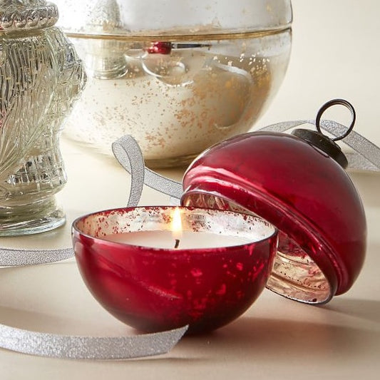 Mercury Glass ornament candle