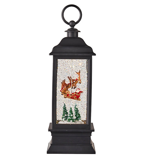 lighted water lantern flying Santa