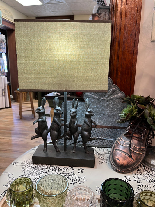 Dancing bunnies lamp