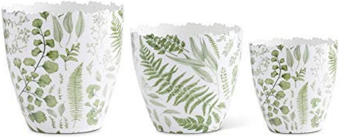 Enameled Fern Flower Pot