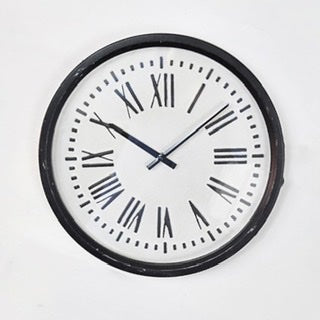 Metal enameled clock