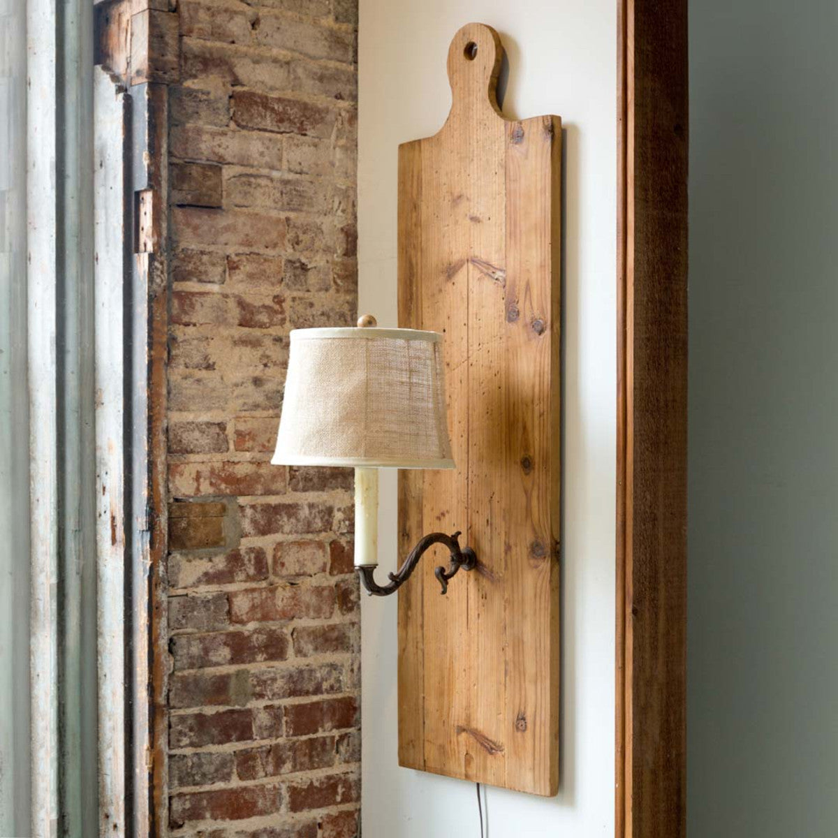 Cutting board wall sconce