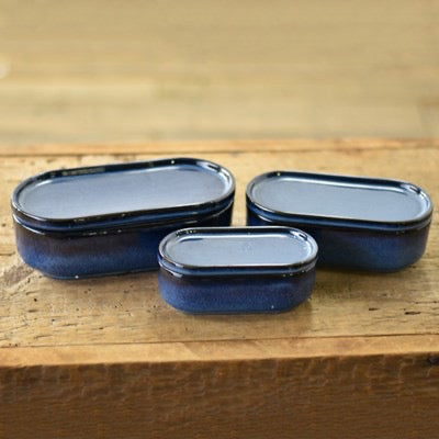 blue ceramic canister s/3