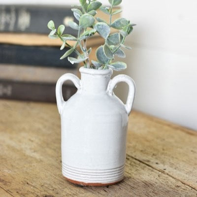 2 handle ceramic bottle vase