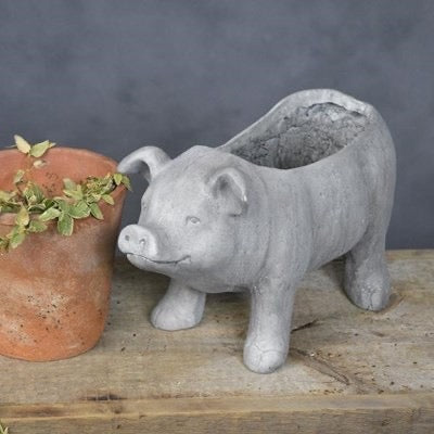 resin pig planter