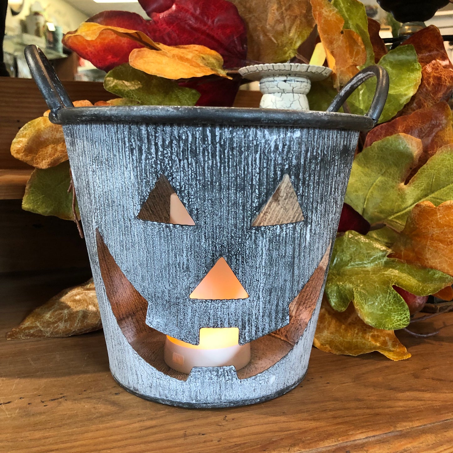 metal jack-O-Lantern Bucket