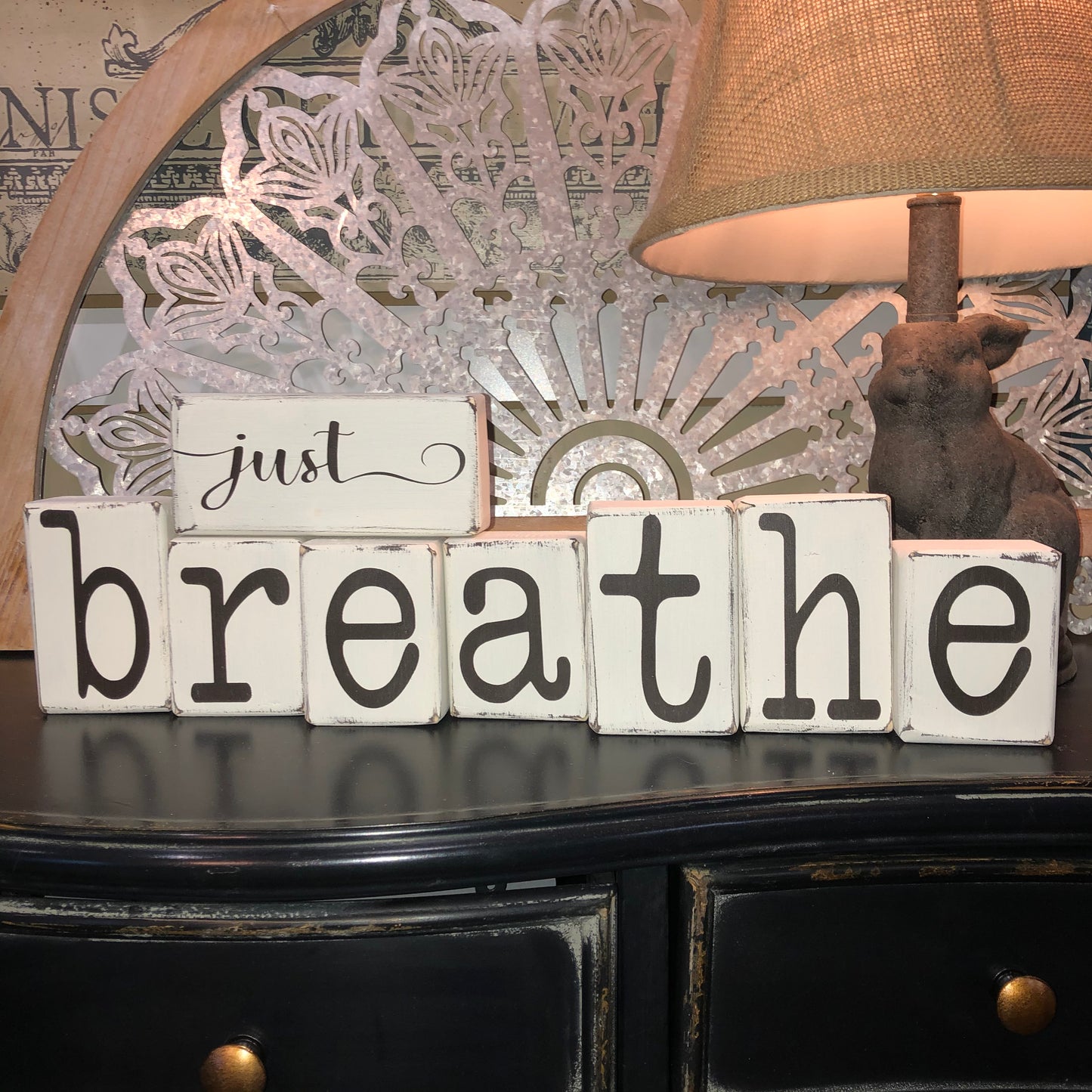 "Just Breathe" word blocks - Workshop