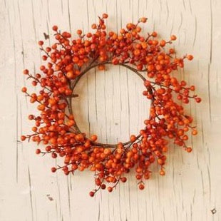Bittersweet berries candle ring 6.5 inches