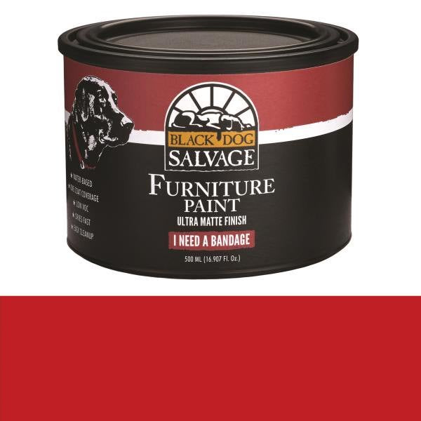 Furniture Paint, red "I Need A Bandage"