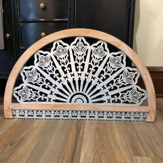 architectural fretwork fan decor