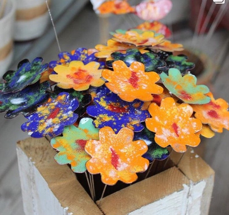 enamel flower - Large