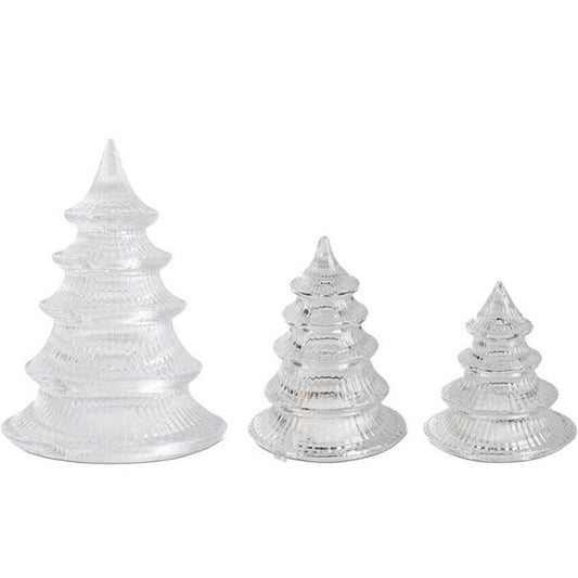 Ribbed glass tree in 3 sizes